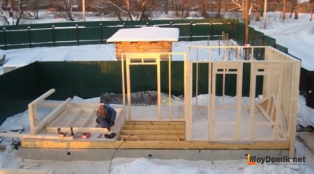 Сборка каркаса стен дома по финской технологии