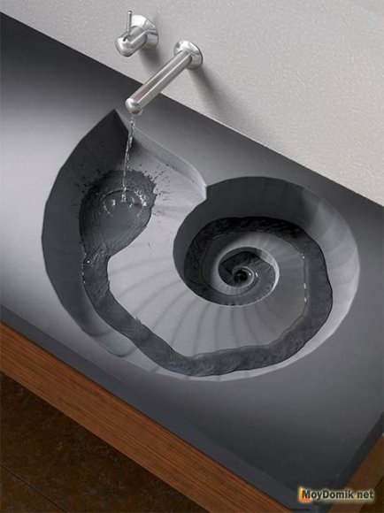 Оригинальная раковина в стиле хай-тек