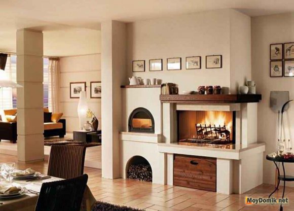 Дровяной камин для гостиной в доме и на даче Дровяной камин для гостиной в доме и на даче