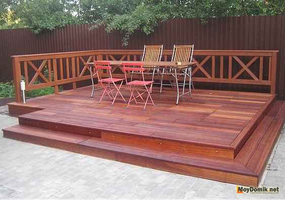 Виды ограждений для террасы – технология изготовления деревянного ограждения и лестницы на террасу