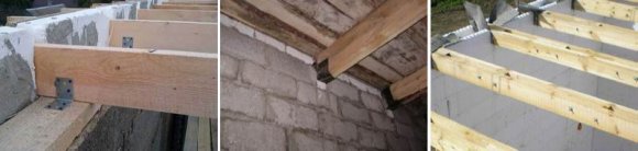 Крепление деревянных балок перекрытия к несущей стене