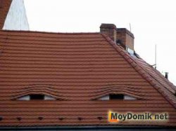 Кровля мансардной крыши керамической черепицей