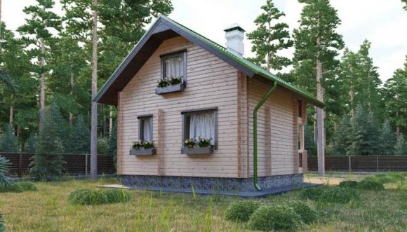 Проект небольшого деревянного дома с мансардой - 4