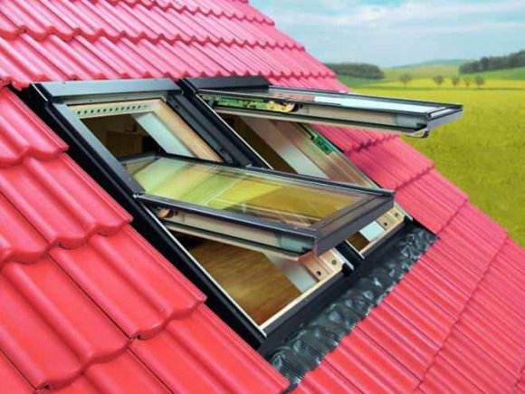 Положение окна мансардного