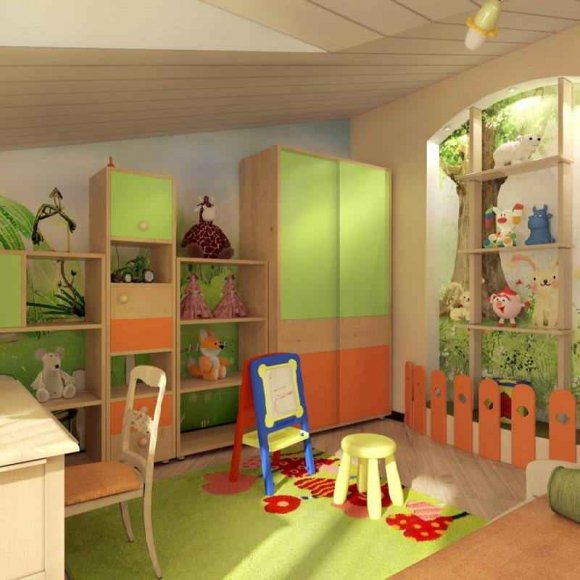 Организация освещения в интерьер мансарды