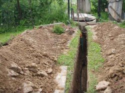 Подземная прокладка водопровода