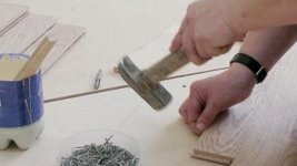Укладка паркета с использованием гвоздей Укладка паркета с использованием гвоздей