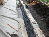 Отвод воды от отмостки - дренаж