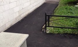 Асфальтобетонная отмостка Асфальтобетонная отмостка