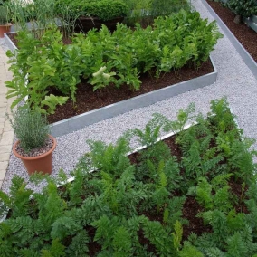 Дизайн сада с прямоугольными грядками