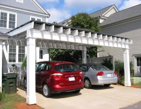 Пергола-навес на два автомобиля
