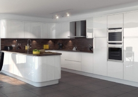 Стиль минимализм в дизайне кухни студии