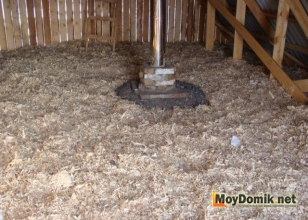 Утепление крыши бани опилками Утепление крыши бани опилками