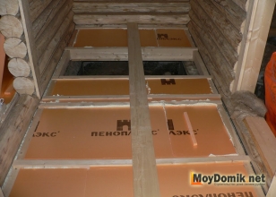 Технология утепления пола в бане пеноплексом Технология утепления пола в бане пеноплексом