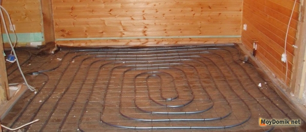 Подогрев пола в бане - водяной теплый пол Подогрев пола в бане - водяной теплый пол