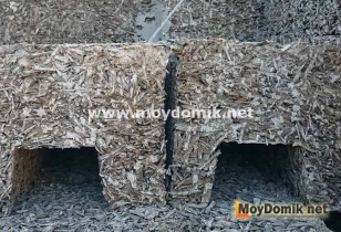 U-арболитовый блок (лотковый)