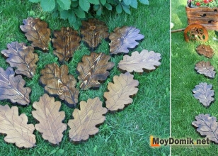 Фигурные (резные) элементы для мощения деревянных дорожек