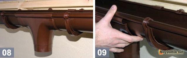 Монтаж проходного ливнеприемника 