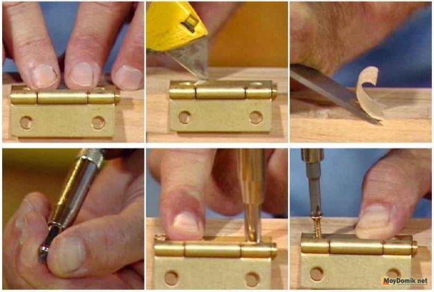 Установка оконных петель