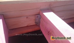 Крепление балок перекрытия пола на опоры