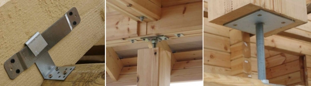 Скользящее крепление для стропил, винтовые опоры (кронштейны) для столбов