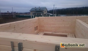 Стены из клееного бруса