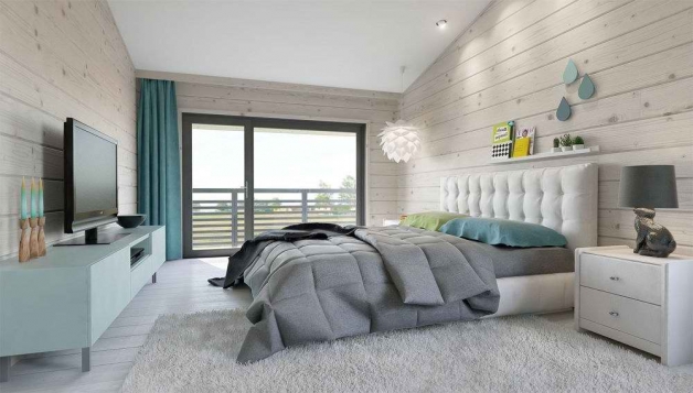 Дизайн спальни в интерьере брусового дома Дизайн спальни в интерьере брусового дома