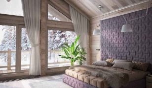 Дизайн спальни в деревянном доме Дизайн спальни в деревянном доме