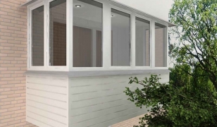 Остекление стандартного балкона (без выноса)