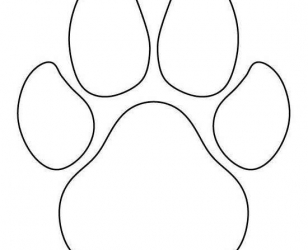 Шаблон - лапа собаки